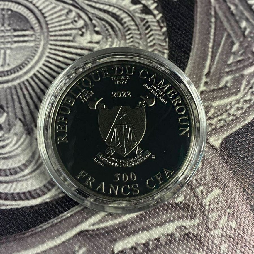 Сова серии "Ночные охотники"  - Камерун, 500 франков, 2022 год фото 3