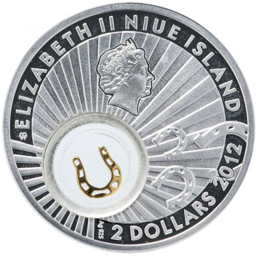 Монета на удачу «Подкова» - 2 доллара, о. Ниуэ фото 2
