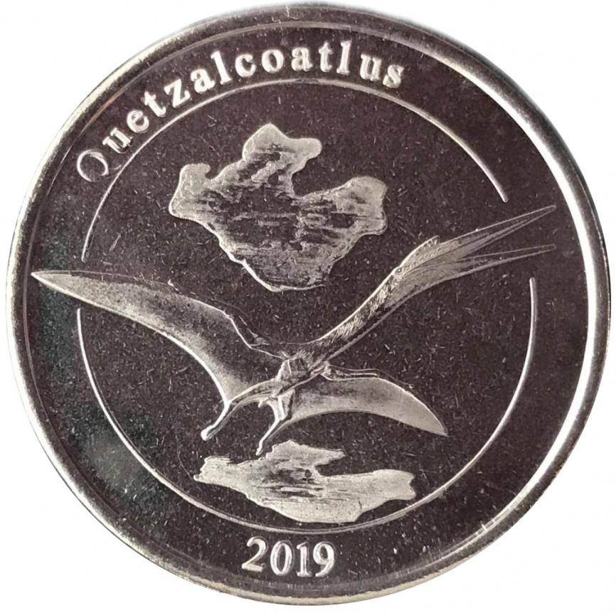 Кетцалькоатль, Динозавры - 1 франк, Майотта, 2019 год фото 1