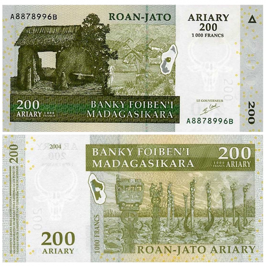 Мадагаскар 200 ариари 2004 год фото 1