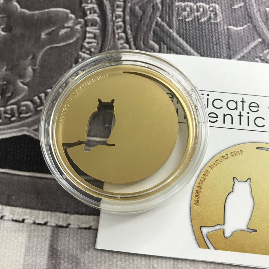 Сова, серия "Монгольская природа" - Монголия | 500 тугриков | 2016 фото 4