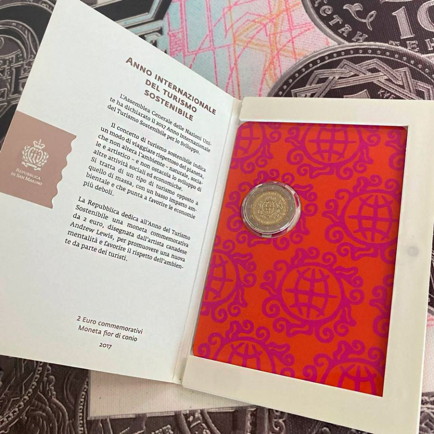 2 евро Сан-Марино 2017 (в блистере) - Международный год устойчивого туризма фото 4