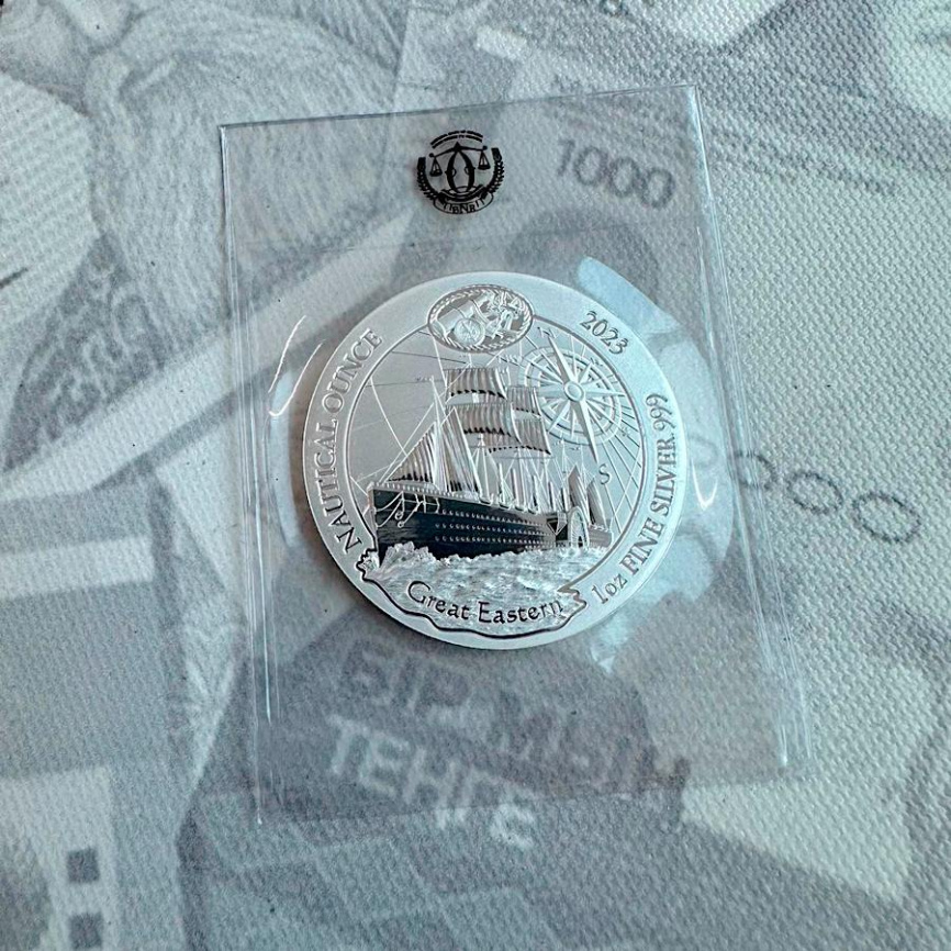 Морская унция "Корабль Грейт Истерн" - Руанда, 2023 год фото 3