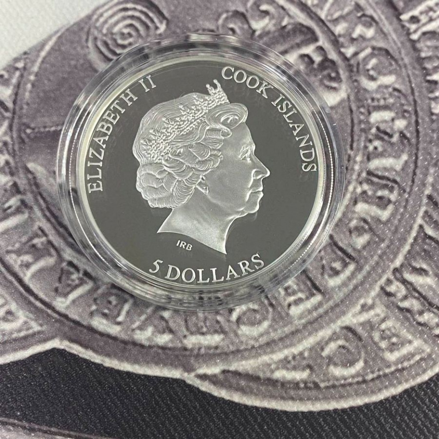С пополнением в семье - о.Кука, 5 долларов, 2014 год фото 4