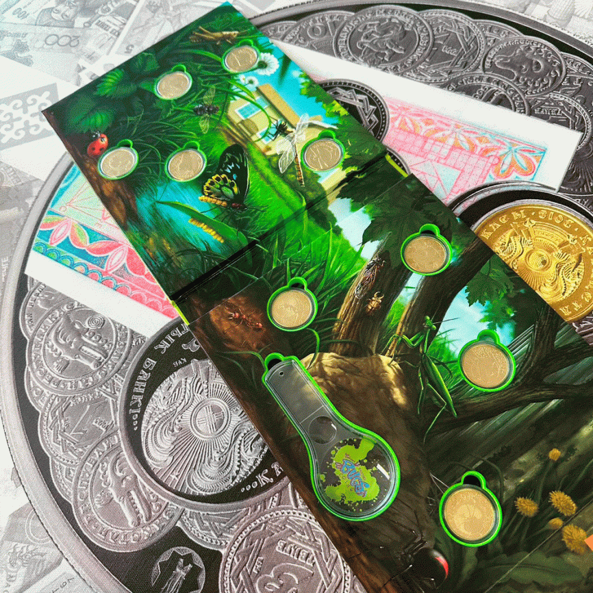 Набор "Насекомые", серия "Юные коллекционеры" - Австралия, 2010 год, бронза фото 3