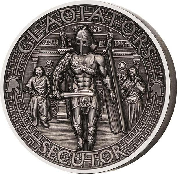 Гладиаторы. Секутор (2 oz) - Соломоновы острова, 5 долларов, 2017 год фото 1
