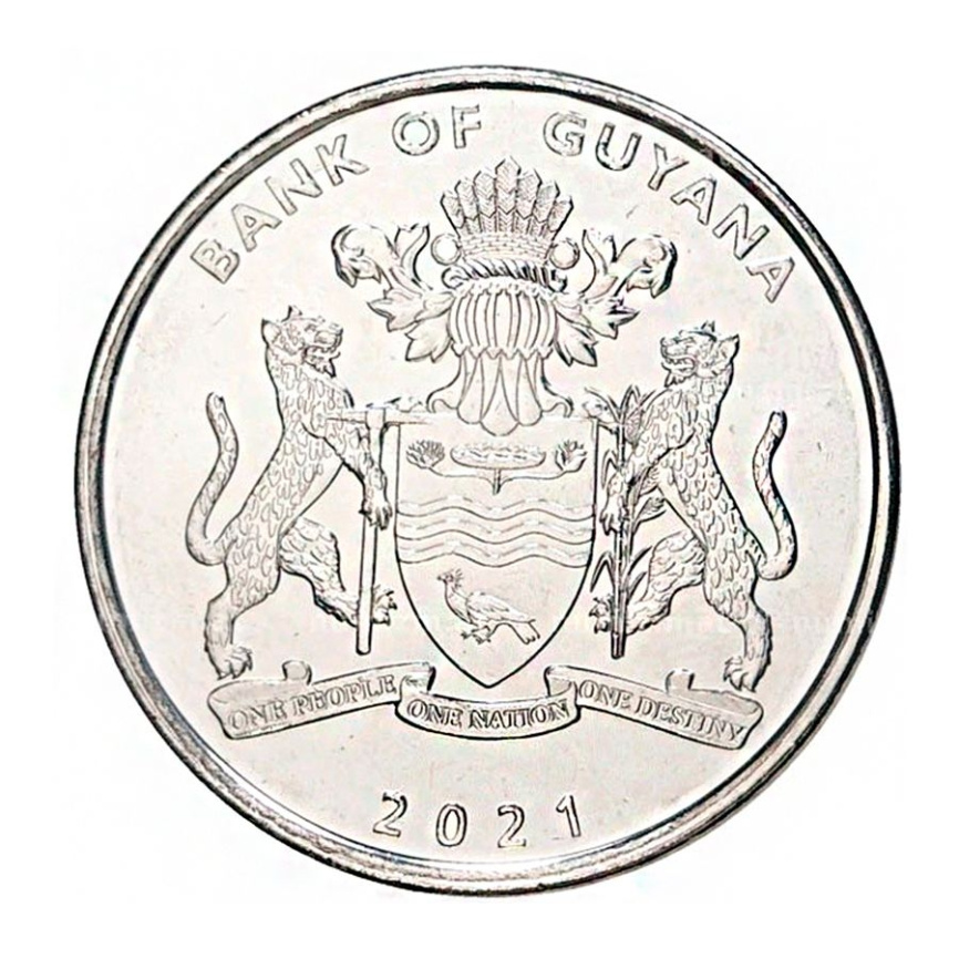 55 лет Независимости - Гайана, 100 долларов, 2021 год фото 2