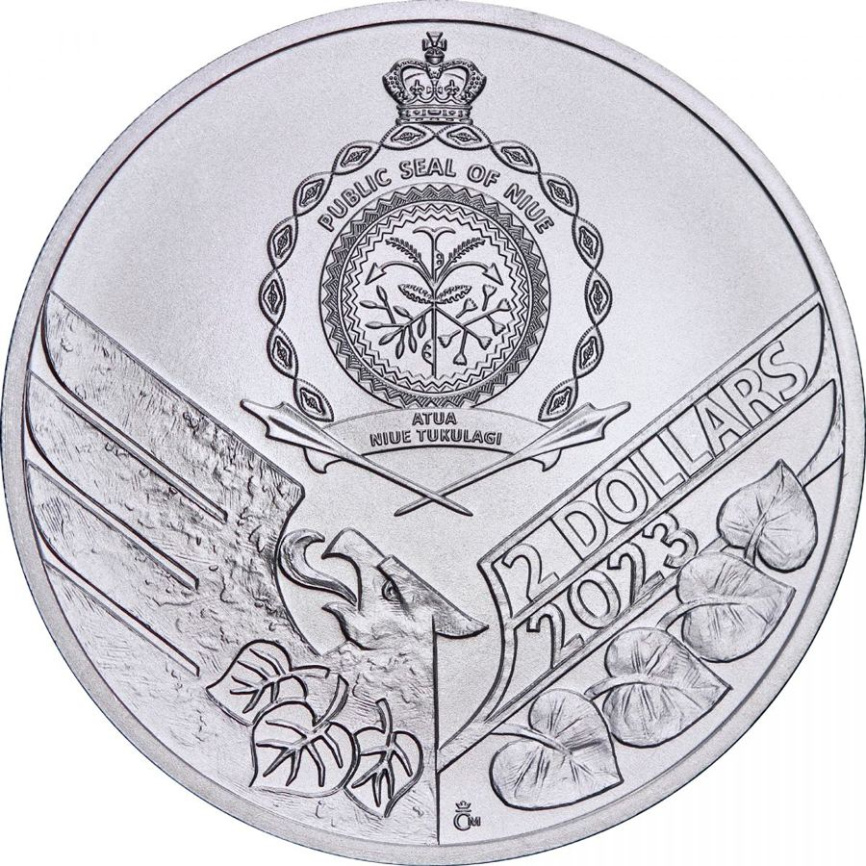 Чешский лев - Ниуэ, 2 доллара, 2023 год фото 2