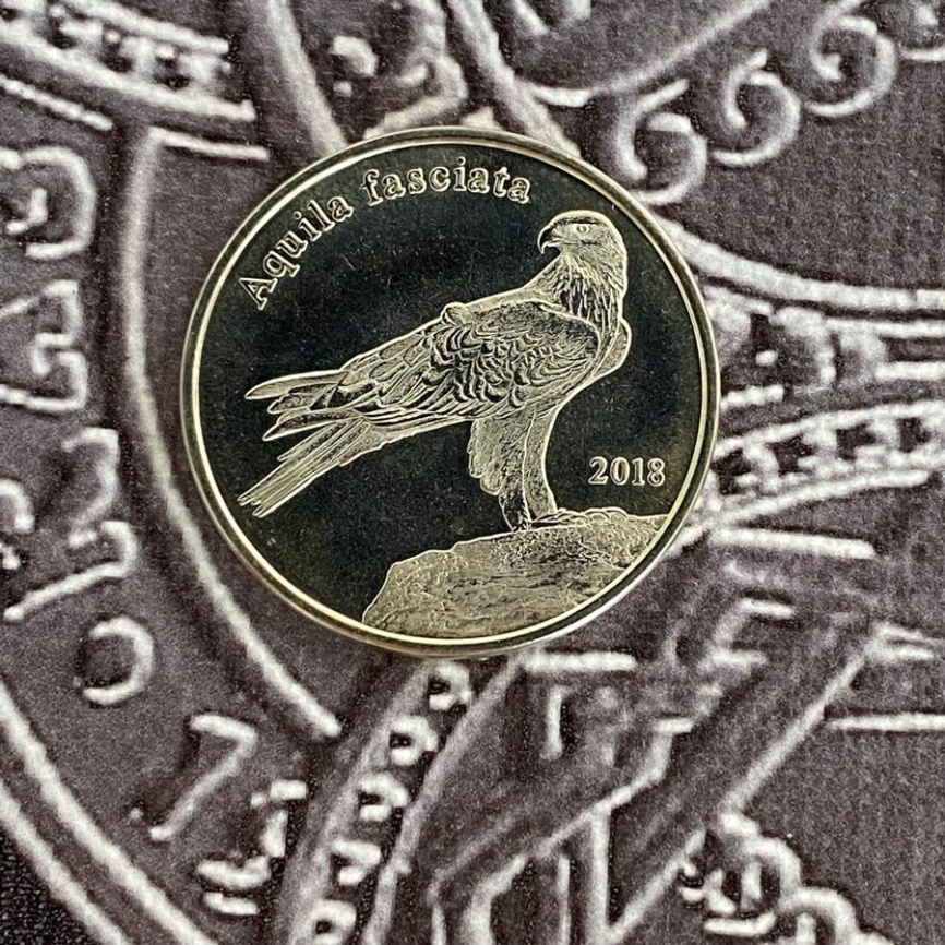 Орел Aquila fasciata - Шетландские острова, 1 фунт, 2018 год фото 3