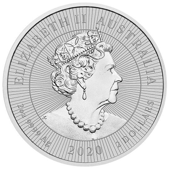 Кукабарра 2 унции - Австралия, 2020 год, 2 доллара, инвестиционная фото 2