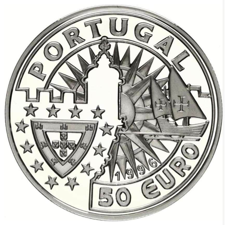 Европа и Новый Свет-Филипа де Ланкастер, Португалия, 50 евро, 1996 год фото 2
