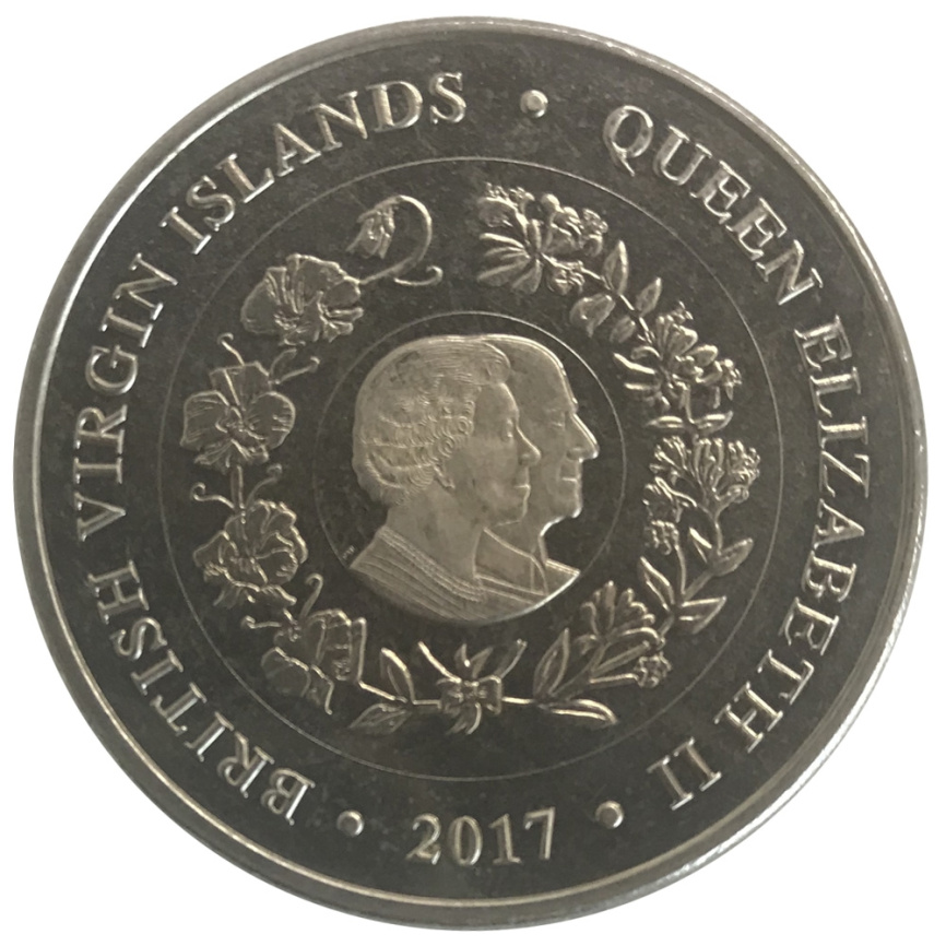 Цветы Любви - 1 доллар, Британские Виргинские острова, 2017 год фото 2