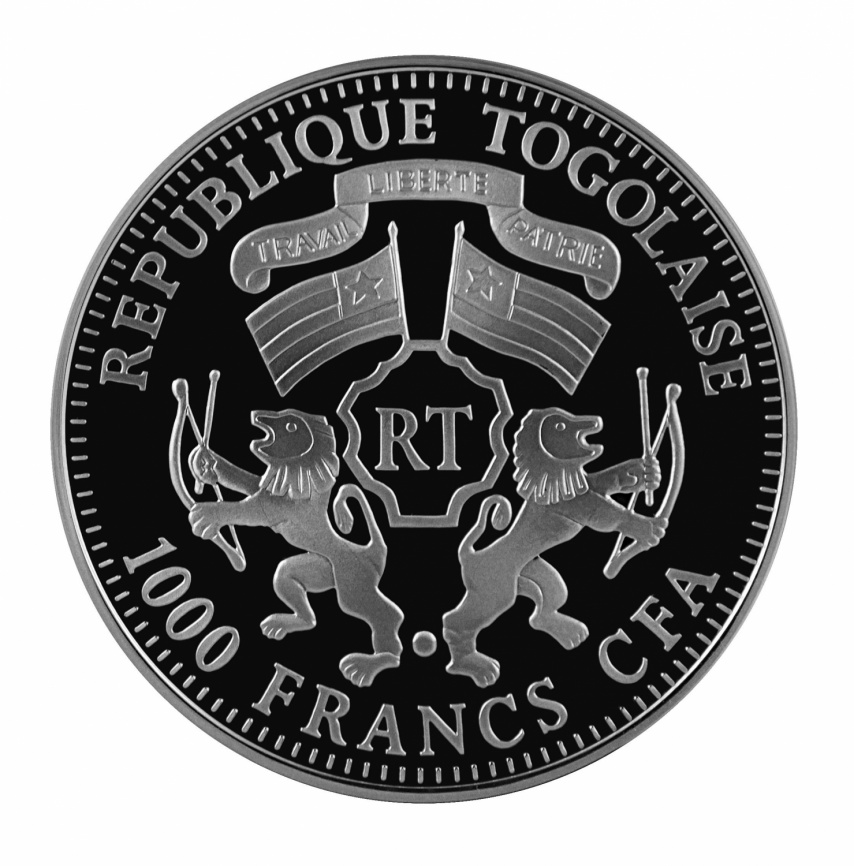 Год лошади - 1000 франков, Республика Того, 2014 год фото 2