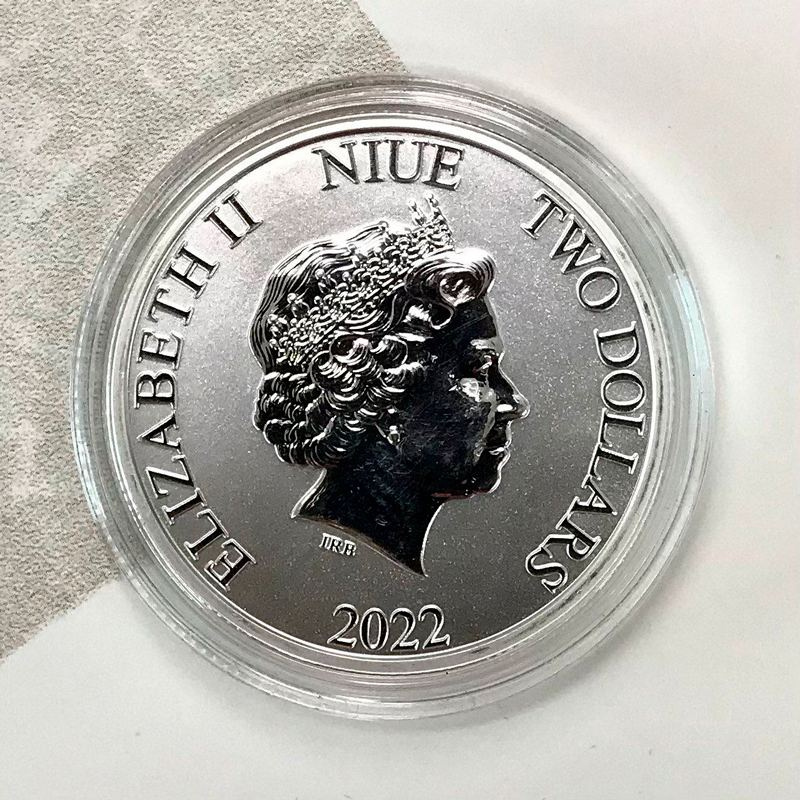 Черепаха - о.Ниуэ, 2 доллара, 2022 год фото 4