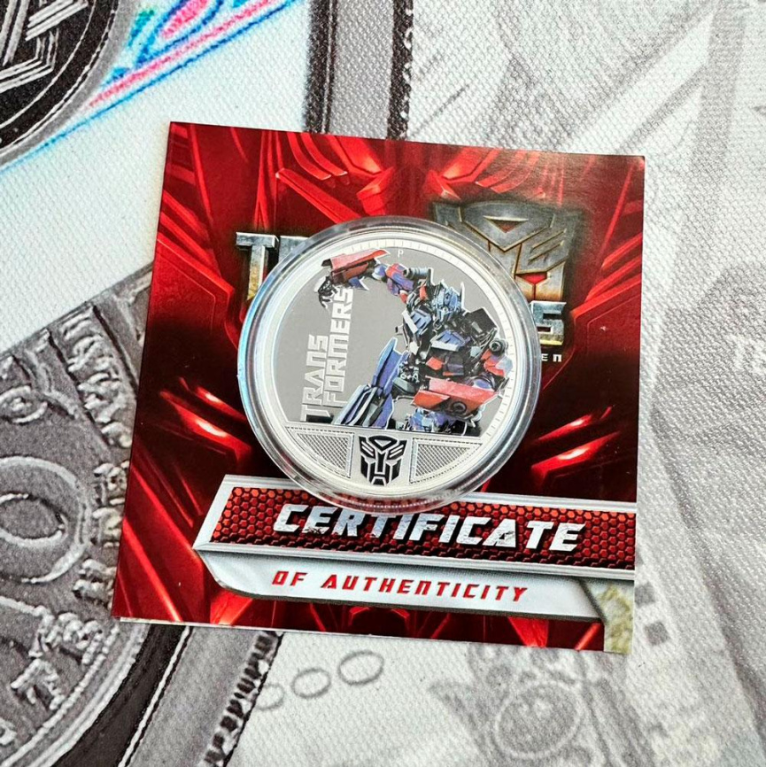 Оптимус Прайм. Трансформеры - Тувалу, 1 доллар, 2009 фото 3