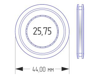 Капсула для монет 25,75 мм (для 2 евро) фото 1