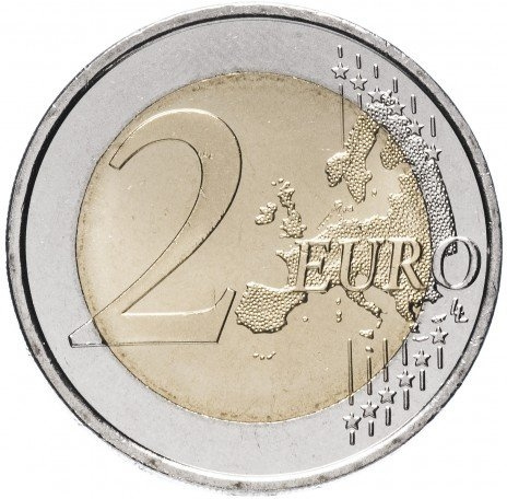 Передача Хуаном Карлосом I трона Филиппу VI - 2 евро, Испания, 2014 год фото 2