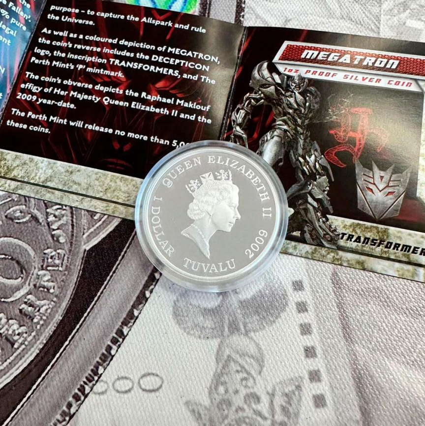 Мегатрон. Трансформеры - Тувалу, 1 доллар, 2009 фото 3