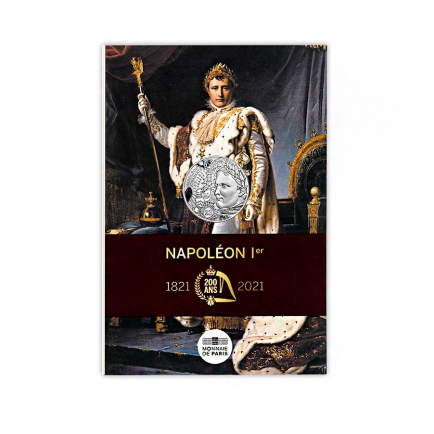 200 лет со дня смерти Наполеона - Франция, 10 евро, 2021 (в блистере) фото 1