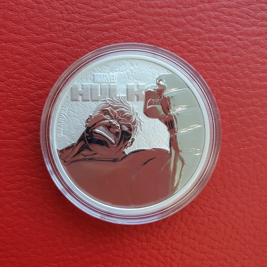 Халк (Hulk) серия MARVEL - 1 доллар, Тувалу, 2019 год фото 3