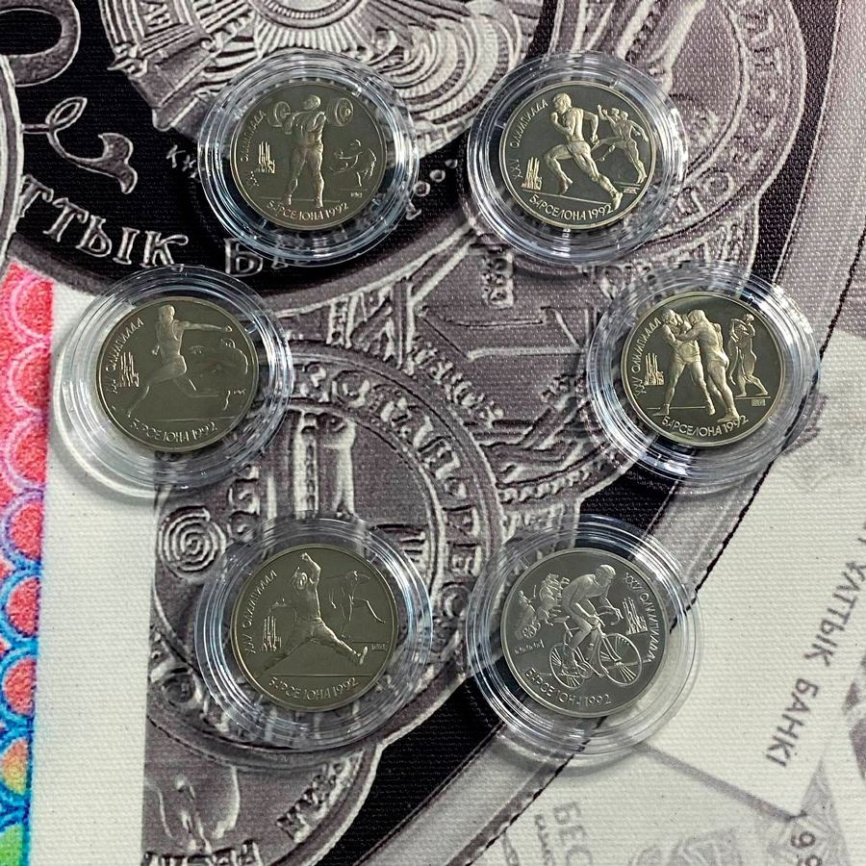 Олимпиада  в Барселоне 1992. СССР (6 монет) фото 2