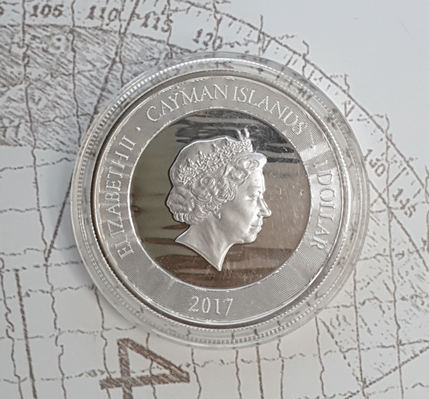 Рыба Марлин - Каймановы острова, 1 доллар, 2017 год фото 4