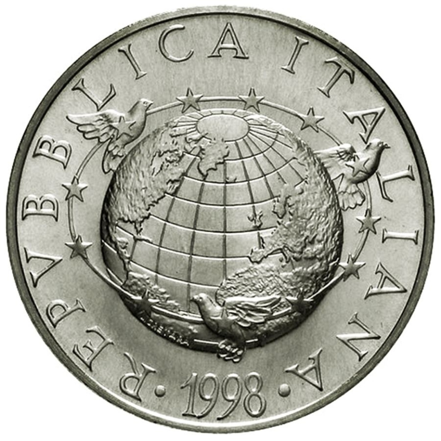 Италия 2000 лир 1998 - Творческий разум. ДНК фото 2