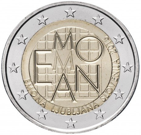 2000 лет римскому поселению Эмона на месте современной Любляны - 2 евро, Словения, 2015 год  фото 1