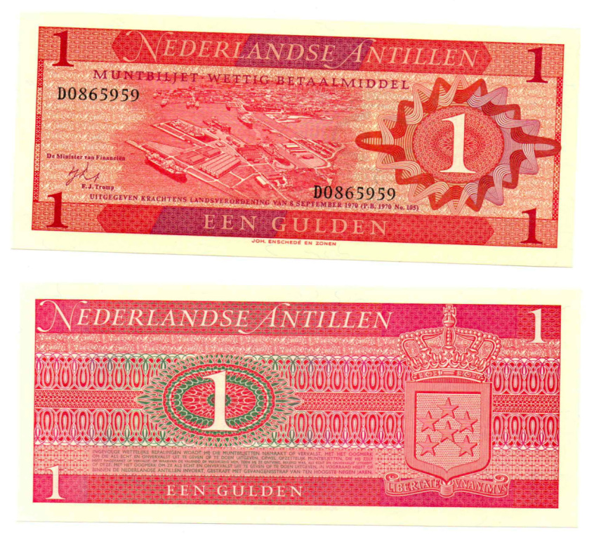 Нидерландские Антиллы 1 гульден 1970 год фото 1