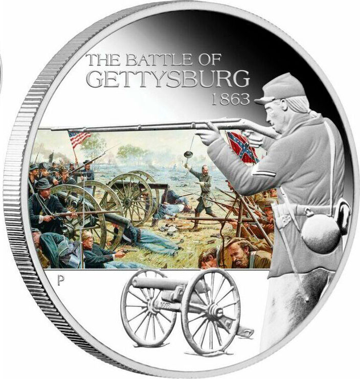 Битва при Геттисберге, серия Известные битвы в истории - Тувалу, 2009 год фото 1