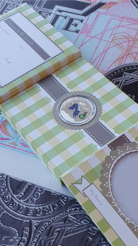 Рожденный для счастья, монета в альбоме для новорожденного - Тувалу, 50 центов фото 6