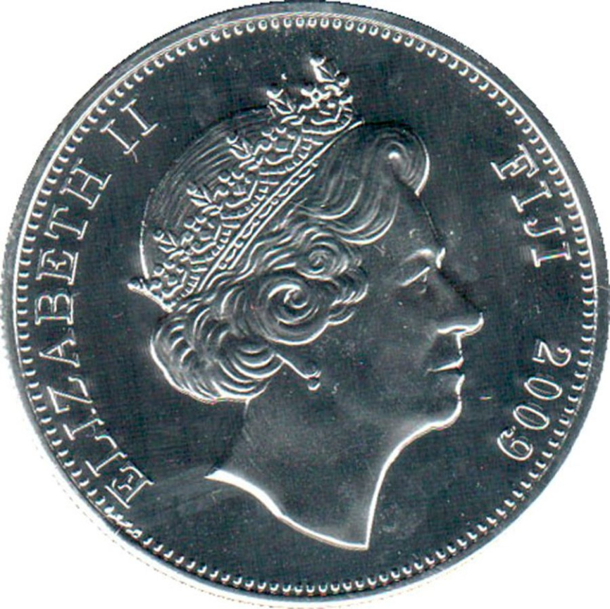 Большая панда (цветная печать) - Фиджи, 1 доллар, 2009 год фото 2