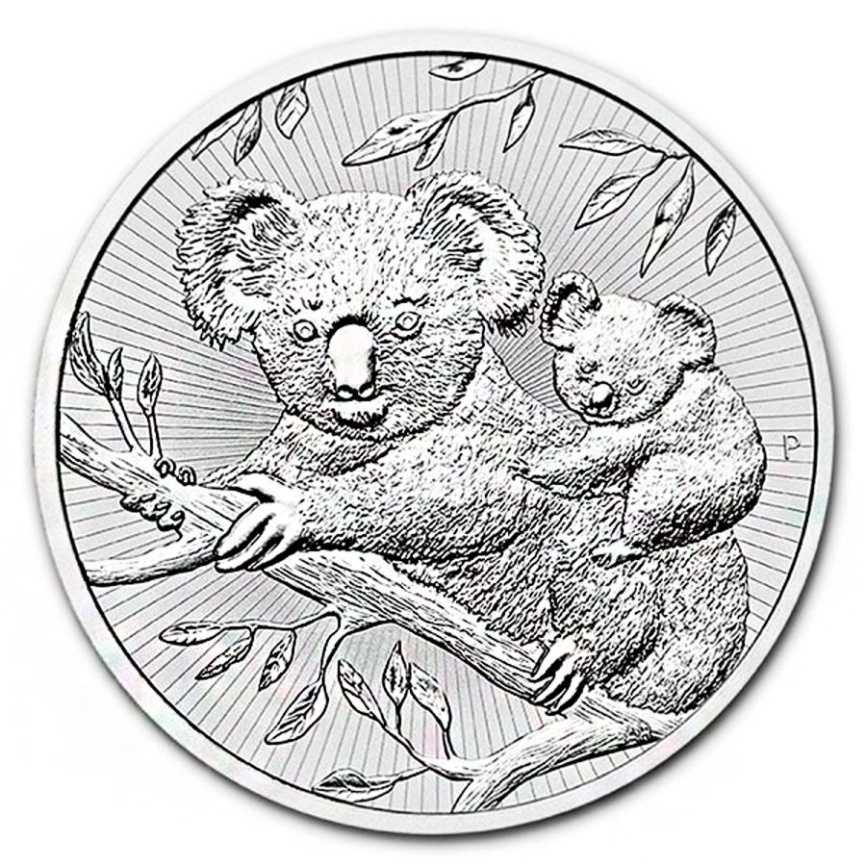 Коала и малыш, 2 унции - Австралия, 2 доллара, 2018 год фото 1