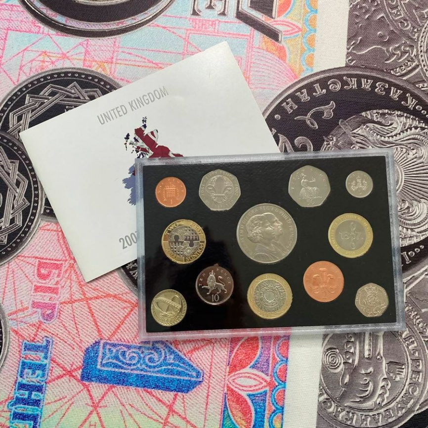 Набор монет Великобритании Proof 2007 год фото 2