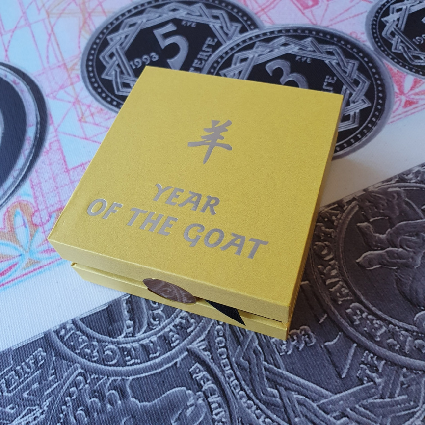 Год Козы и ангелочек - о.Ниуэ, 1 доллар, 2015 год фото 5