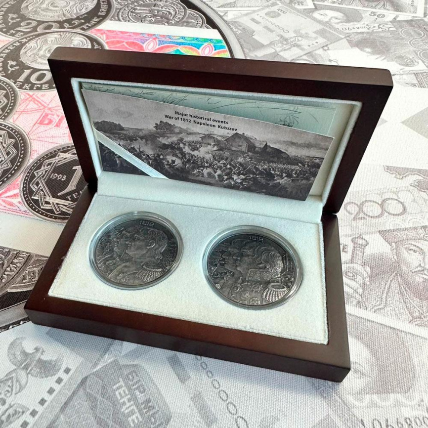 Набор монет "Война 1812. Наполеон и Кутузов" фото 2