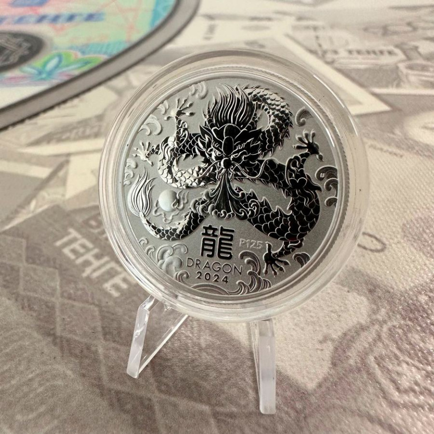 Год дракона - Австралия, 50 центов, 1/2 унции, 2024 год фото 3