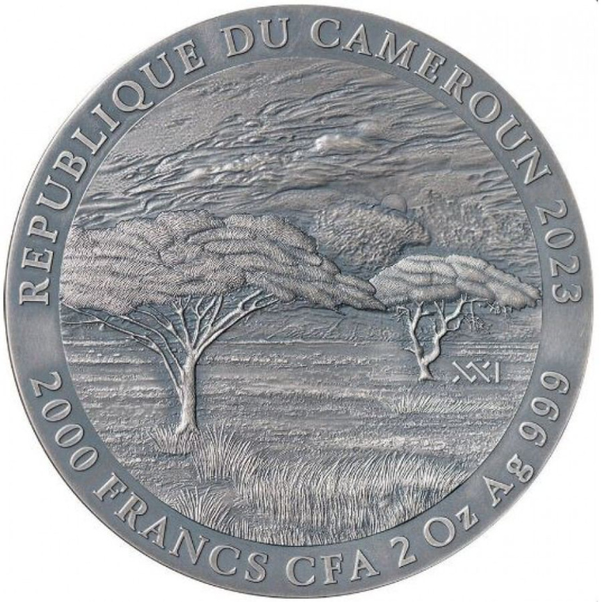 Черный носорог Expressions of Wildlife - 2oz, Камерун, 2023 год фото 2