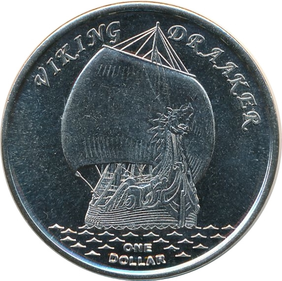 Корабль Viking Draaker - Острова Гилберта 1 доллар 2019 фото 1