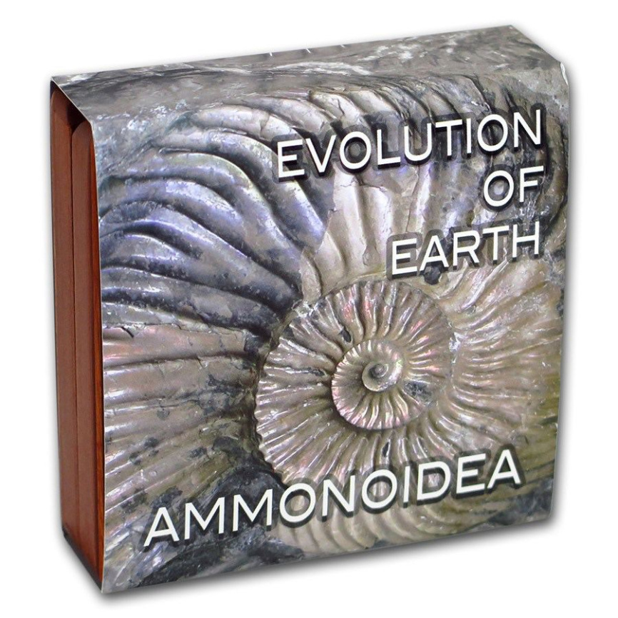 Аммонит, серия "Эволюция Земли" - 2oz, о.Ниуэ, 2018 год фото 5