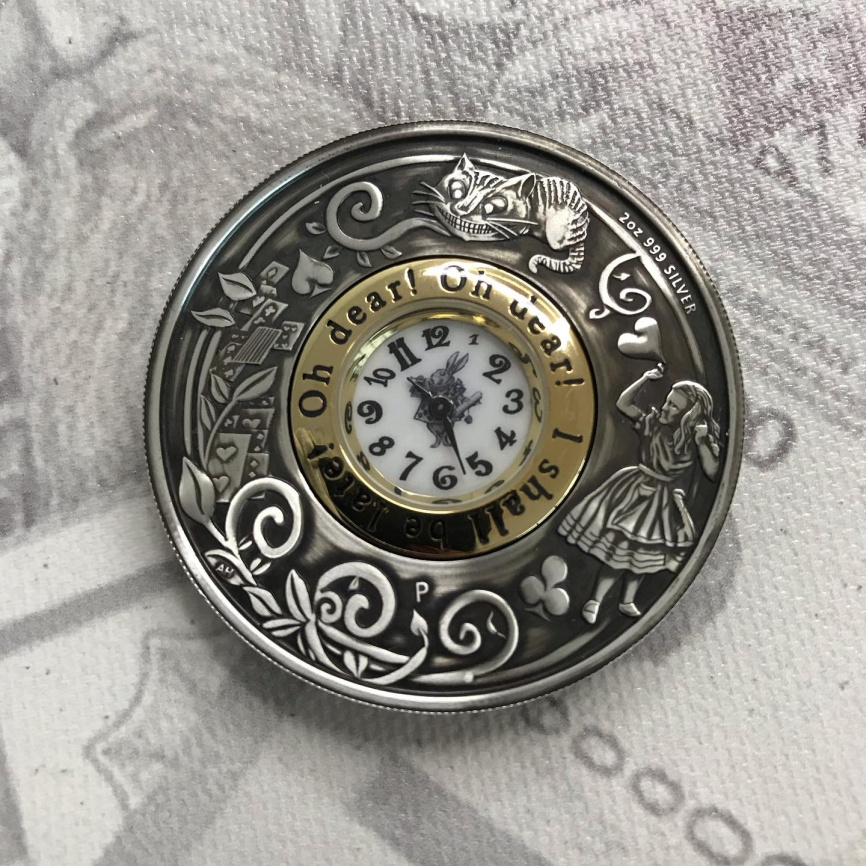 Алиса в стране чудес - 2 oz, Тувалу, 2015 год фото 2