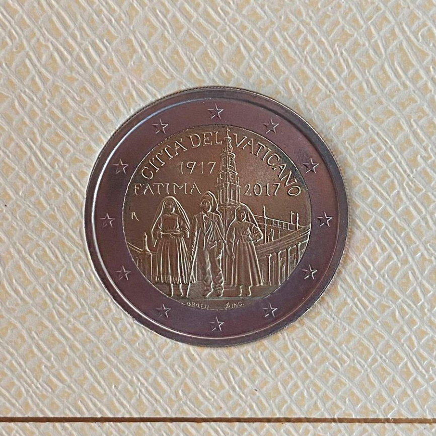 2 евро Ватикан 2017 (в блистере) - 100 лет Фатимским явлениям фото 2