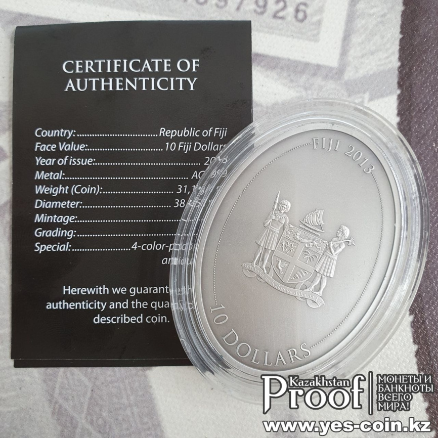 Гладиатор PROVOCATOR - Фиджи, 10 долларов, 2013 год фото 3