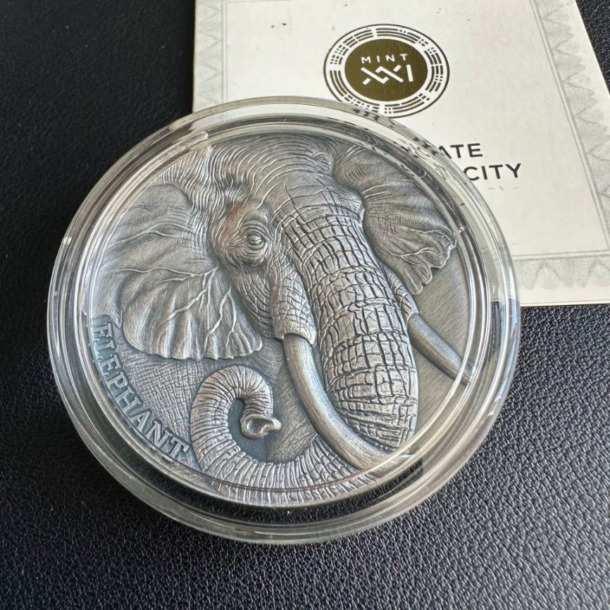 Слон Expressions of Wildlife - 2oz Камерун, 2023 год фото 5