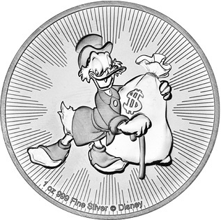 Скрудж Макдак Утиные истории - Disney, 2 доллара, о. Ниуе, 2018 фото 1