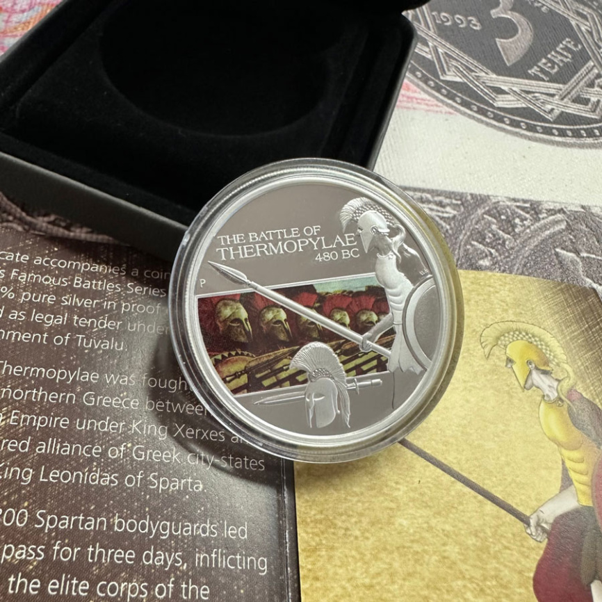 Битва при Фермопилах, серия Известные битвы в истории - Тувалу, 2009 год фото 2