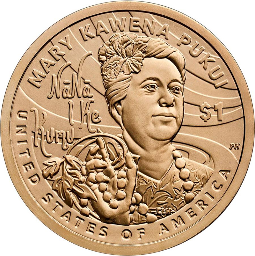 Мэри Кавена Пукуи - 1 доллар серии Сакагавея (Индианка) США фото 1