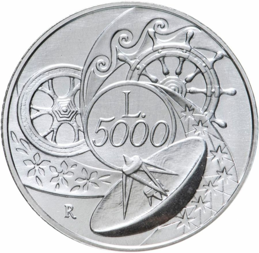 Италия 5000 лир 1999 - Миллениум фото 1