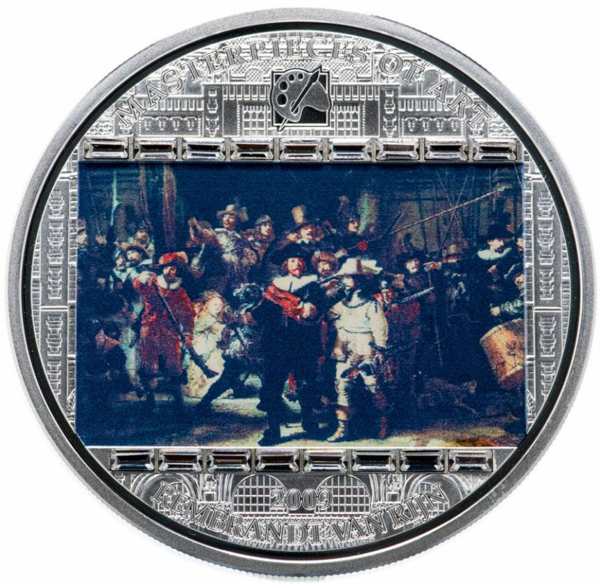 Ночной дозор (Рембрандт), Шедевры искусства - о.Кука, 3oz, 2009 фото 1