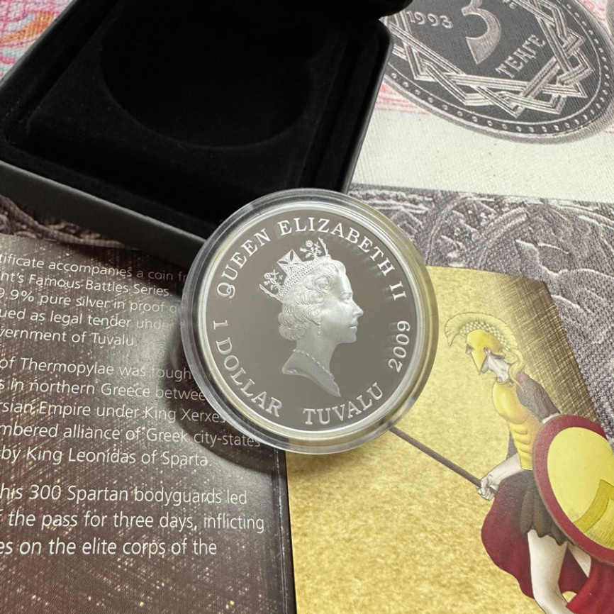 Битва при Фермопилах, серия Известные битвы в истории - Тувалу, 2009 год фото 3
